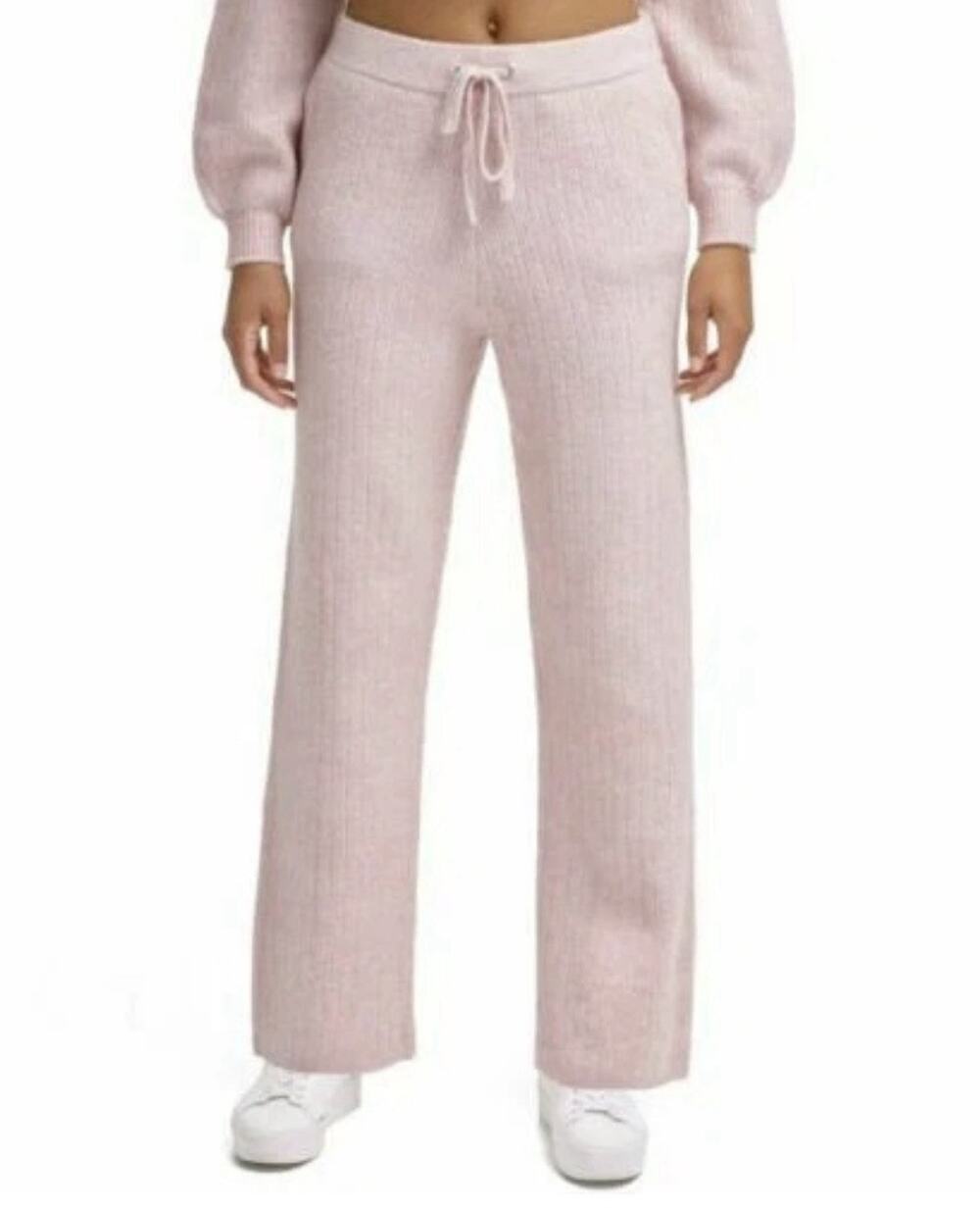 $129 Womens DKNY Luxurious Cashmere Blend Ribbed Sweater Knit Lounge Pants S